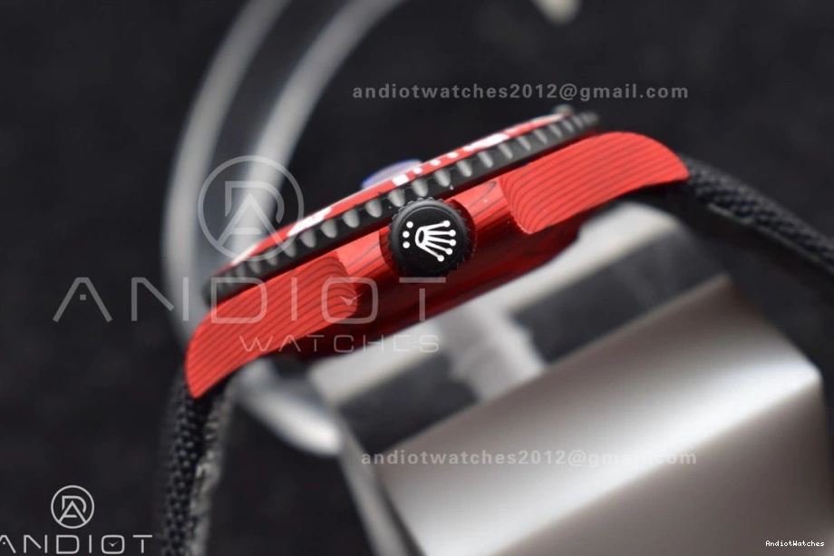 Affordable Nylon Black Submariner Black Best VS Red on DIW VSF Carbon Dial Strap 1:1 473 Edition 0410